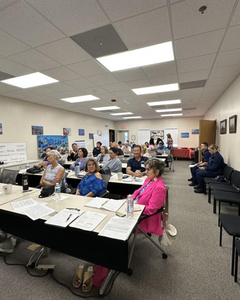 Group meeting attendees seated